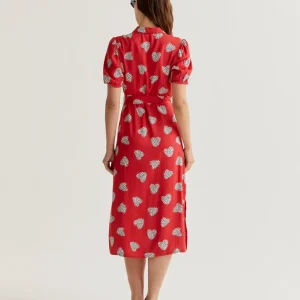 Vestido midi con estampado Harmony Red Compañía Fantástica