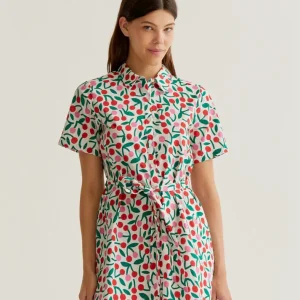 Vestido corto con estampado Guinda Compañía Fantástica