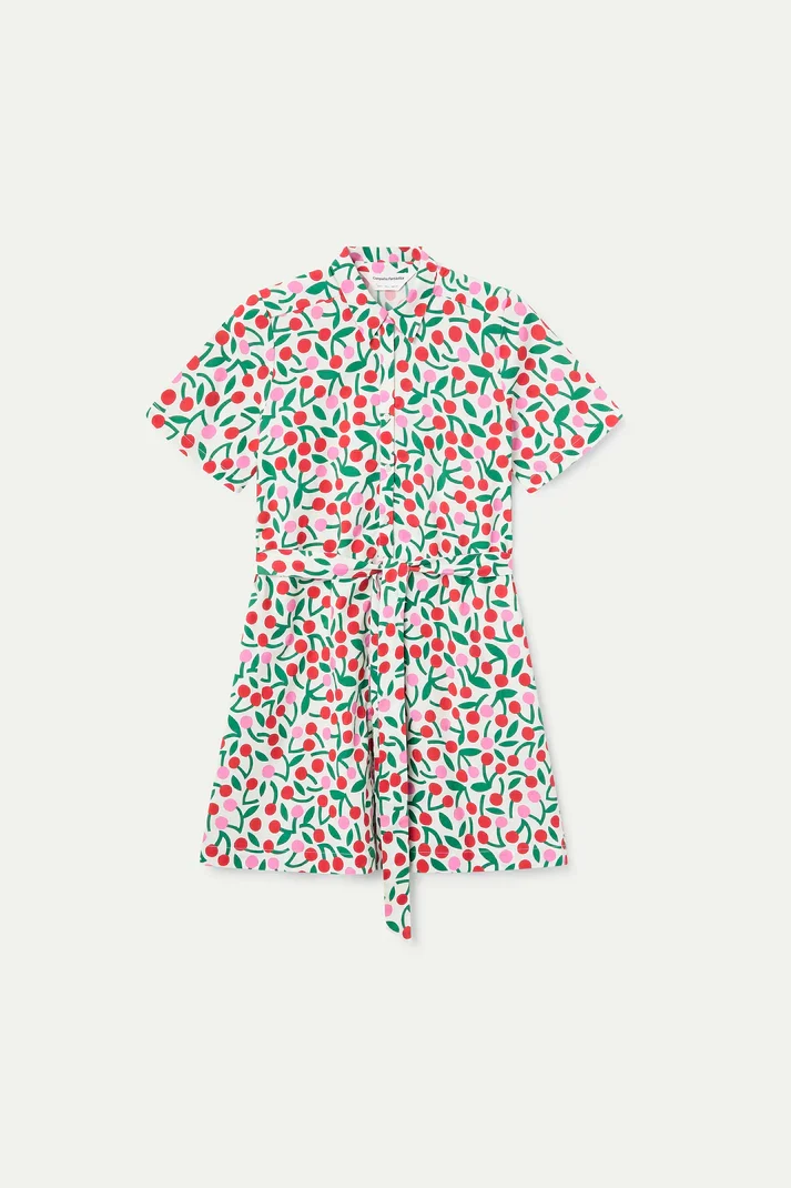 Vestido corto con estampado Guinda Compañía Fantástica - Imagen 5