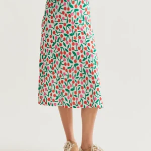 Falda midi con estampado Guinda Compañía fantástica
