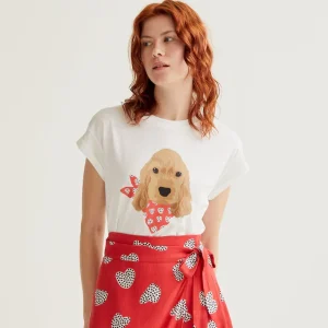 Camiseta con estampado de perrito Coker Compañía Fantástica