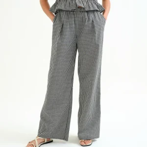 Pantalón cuadros vichy negro Compañía Fantástica