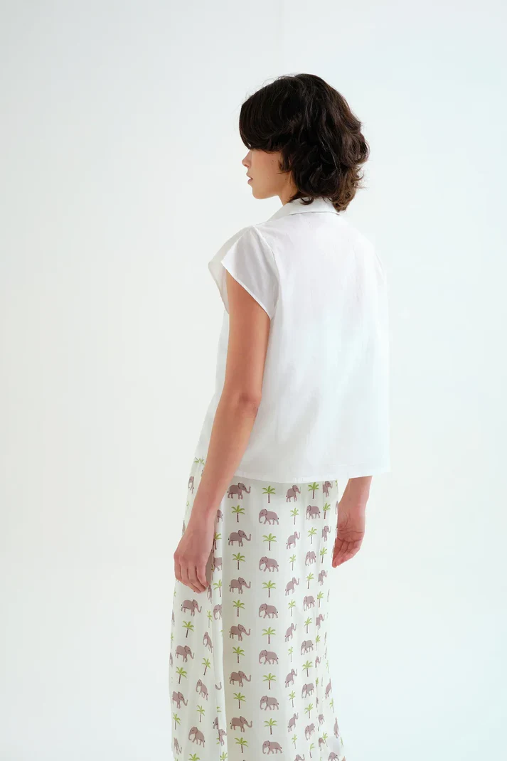 Camisa con estampado Elefante y Palmera Compañía Fantástica - Imagen 4