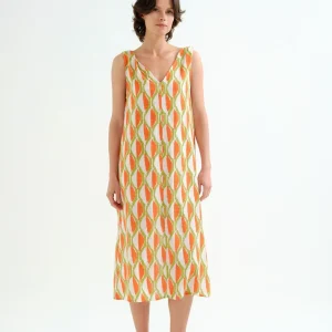 Vestido midi con estampado Aloe Compañia Fantástica
