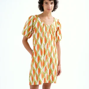 Vestido corto con estampado Áloe