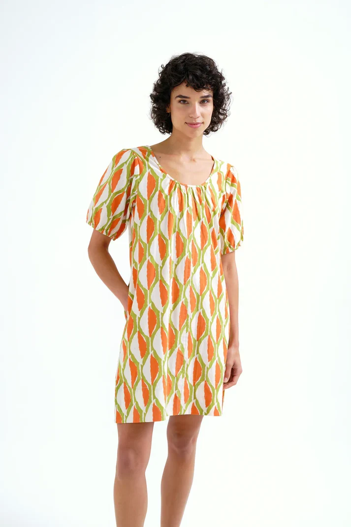 Vestido corto con estampado Áloe