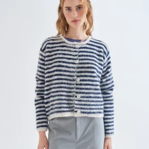 Cárdigan de rayas blanco y azul Compañía Fantástica