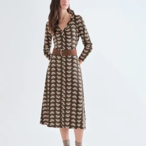 Vestido midi estampado geometry Compañía Fantástica