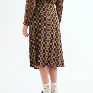 Falda midi con estampado aberdeen Compañía Fantástica