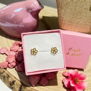 Pendientes Mini Flor Silueta