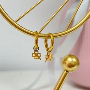 Aro mini trébol silueta