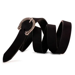Cinturón de Mujer Piel Bovino 30 mm Dalvi Samy Modelo 71555 Negro