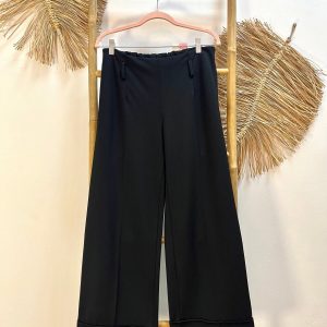 Pantalón recto bajo doblado