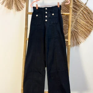 Jeans negros botones