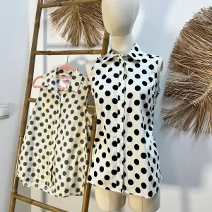 Blusa tirantes lunares