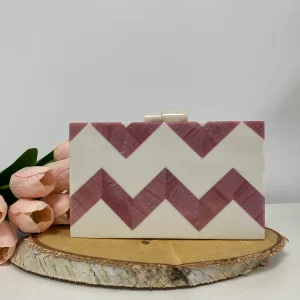 Bolso fiesta zig zag rosa