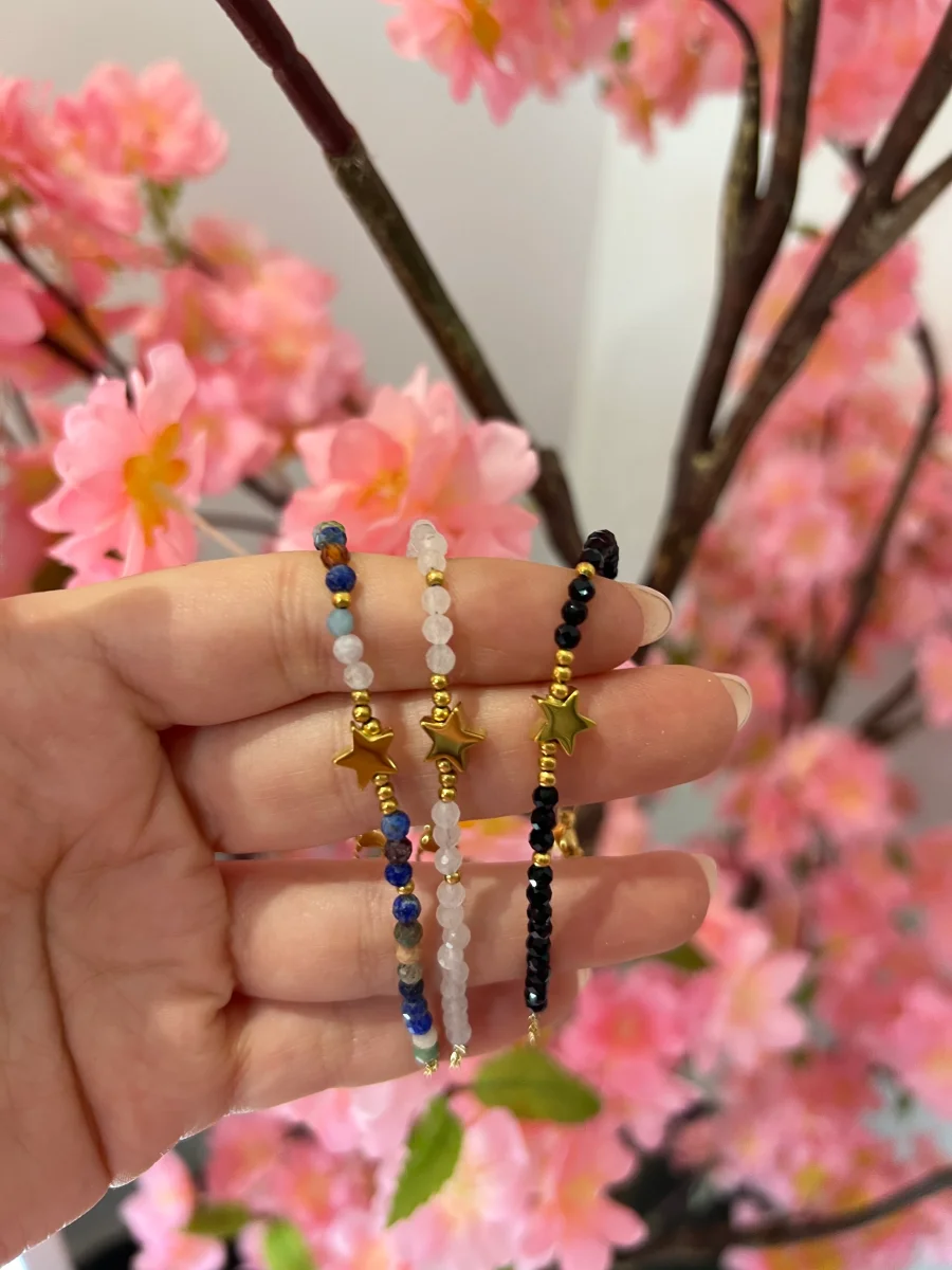 Pulsera circonitas Estrella dorada - Imagen 2