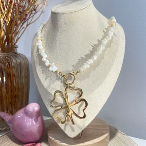 Collar Nácar Trébol Grande