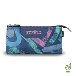 Estuche escolar eco-friendly tres compartimentos Totto Tablero - Roomin
