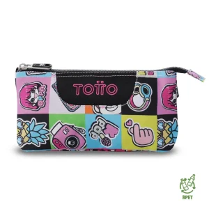 Estuche escolar eco-friendly tres compartimentos Totto Tablero | K-Pop