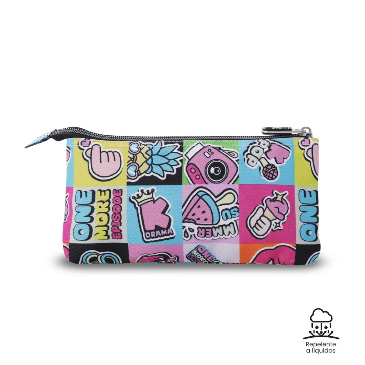 Estuche escolar eco-friendly tres compartimentos Totto Tablero | K-Pop - Imagen 5