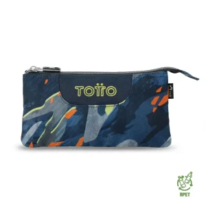 Estuche escolar eco-friendly tres compartimentos Totto Tablero - Groove
