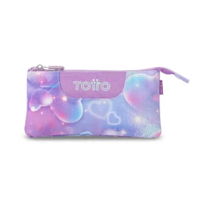 Estuche escolar eco-friendly tres compartimentos Totto Tablero - Korina
