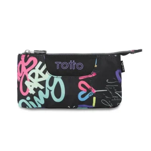 Estuche escolar eco-friendly tres compartimentos Totto Tablero - Letry