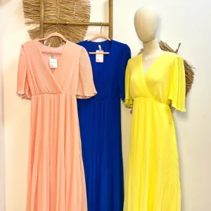 Vestido plisado primavera