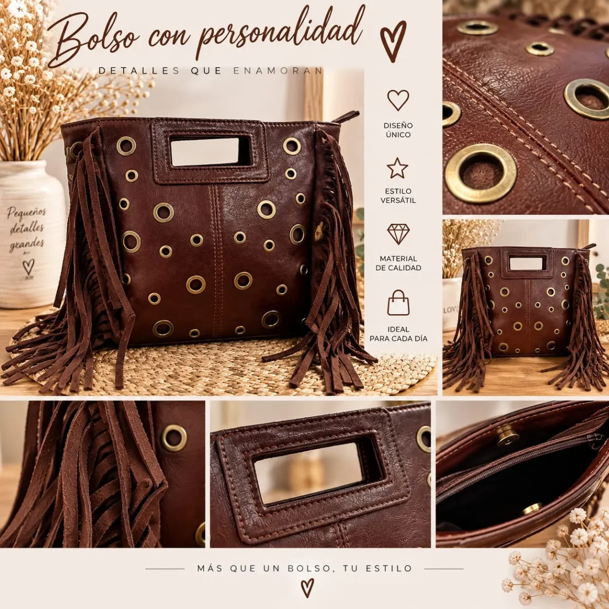 BOLSO FLECOS CON CIRCULOS - Imagen 5