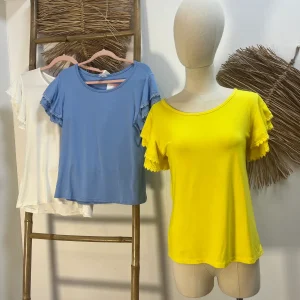 Camiseta volante doble puntilla