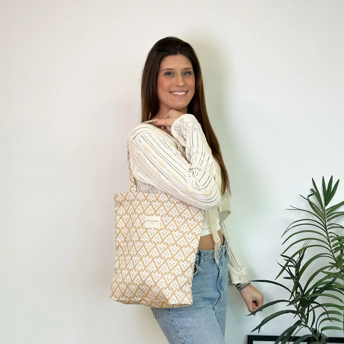 Bolsa Tote de tela Pequeña DeLaMurLine Raxo - Imagen 4
