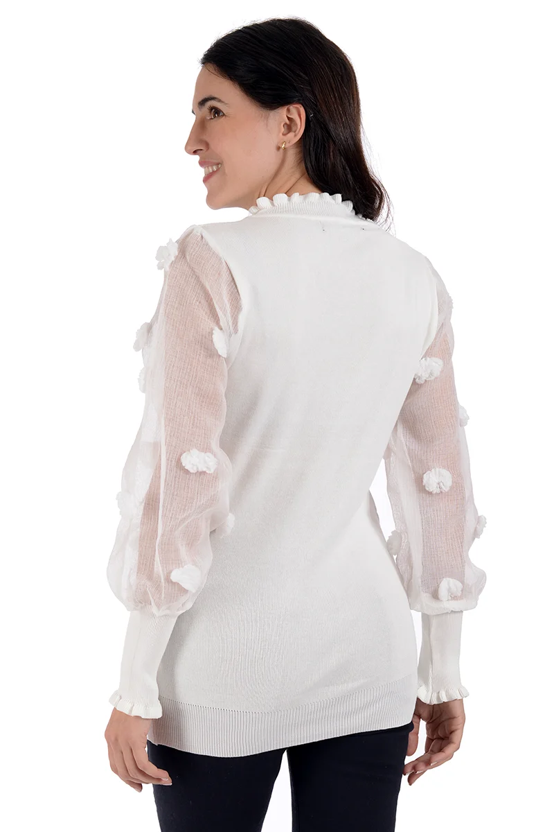 Blusa de maternidad MAMA MIA Maternity Elegante Tipo Mesh - Imagen 4