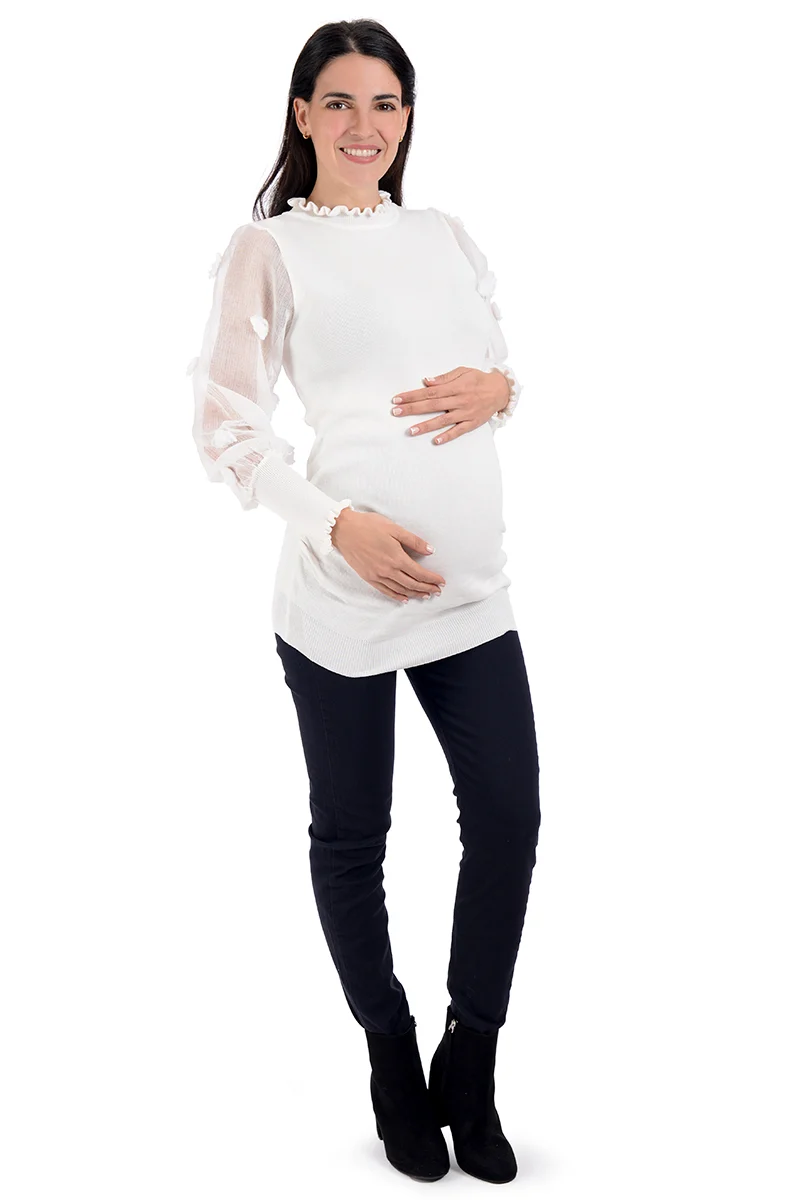 Blusa de maternidad MAMA MIA Maternity Elegante Tipo Mesh - Imagen 6