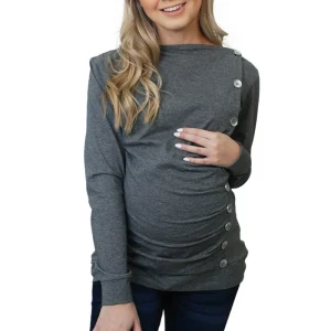 BLUSA ABOTONADA DE EMBARAZO Y LACTANCIA ¨GRACE¨