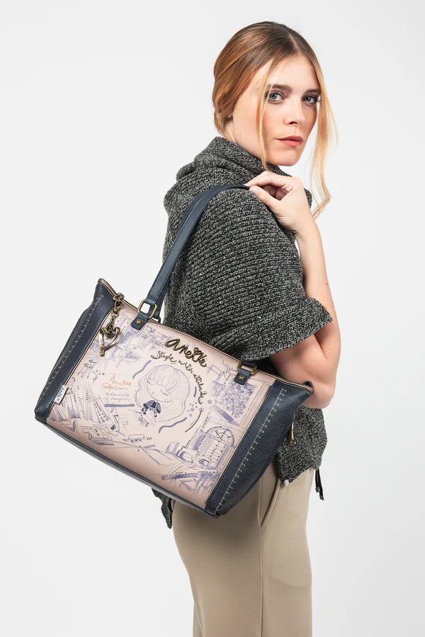 Bolso Shopper con bandolera Studio Anekke - Imagen 9
