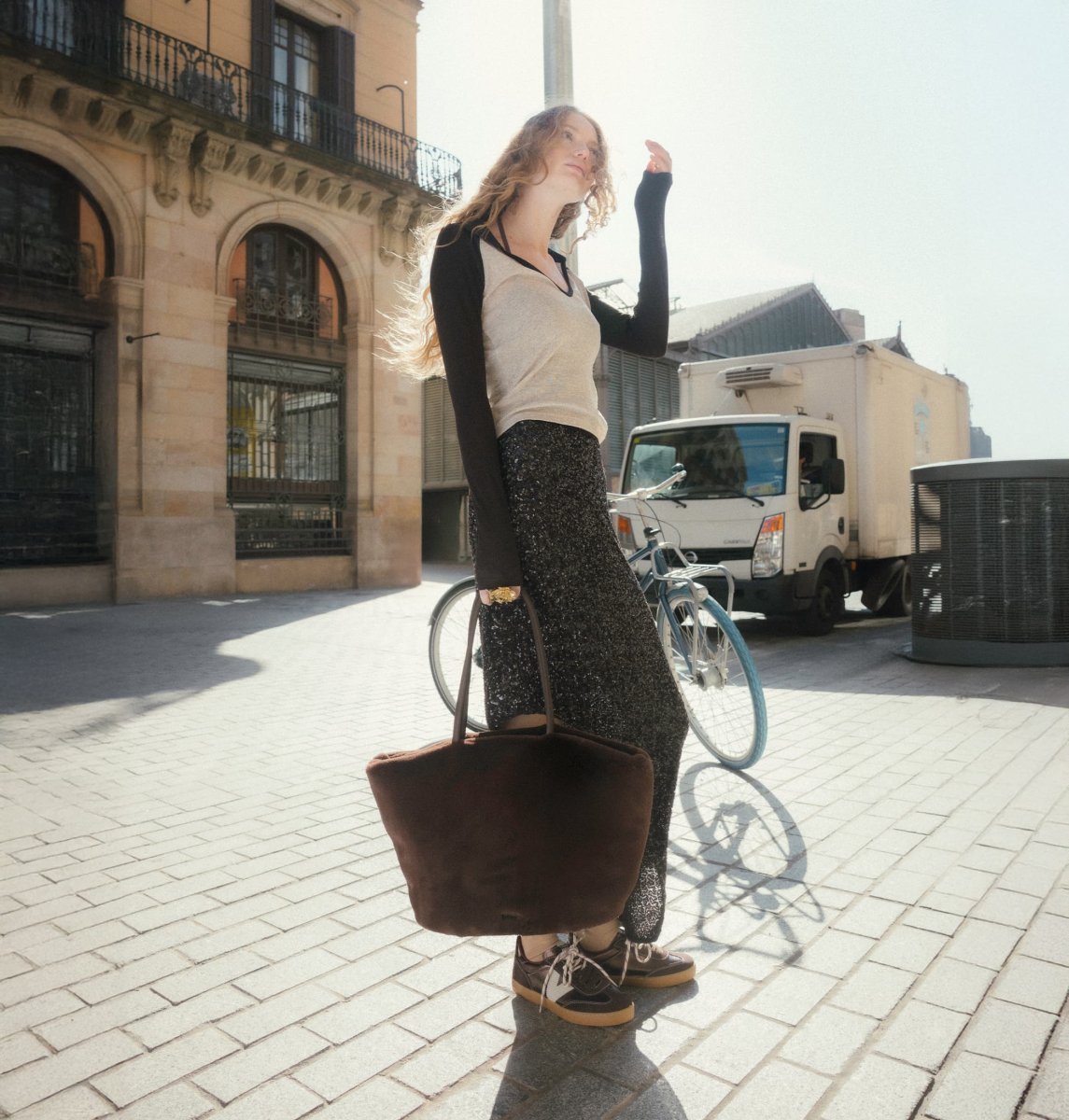 Bolso Shopper Pelo Marrón Chocolate Victoria - Imagen 4