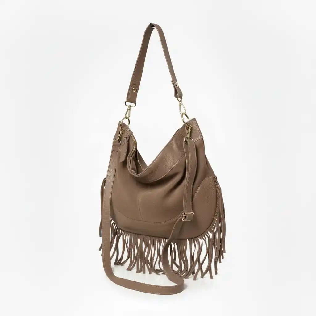 Bolso Boho Ante Flecos - Imagen 3