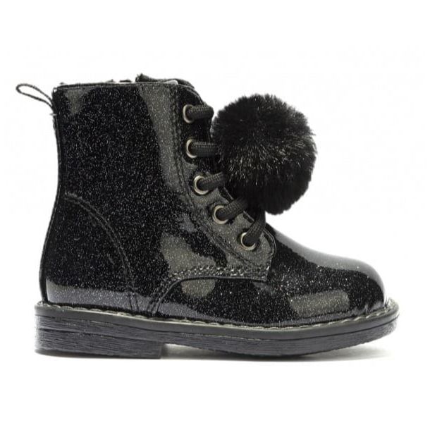 Botines Charol Negro Purpurina - Imagen 2