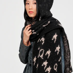Bufanda con Capucha Negra y Beige Anekke