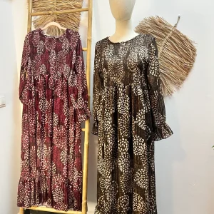 Vestido estampado brillos