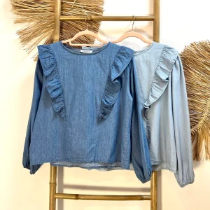 Blusa vaquera volante