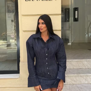 Vestido denim corsé