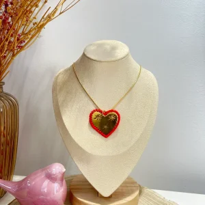 Collar Corazón Tejido