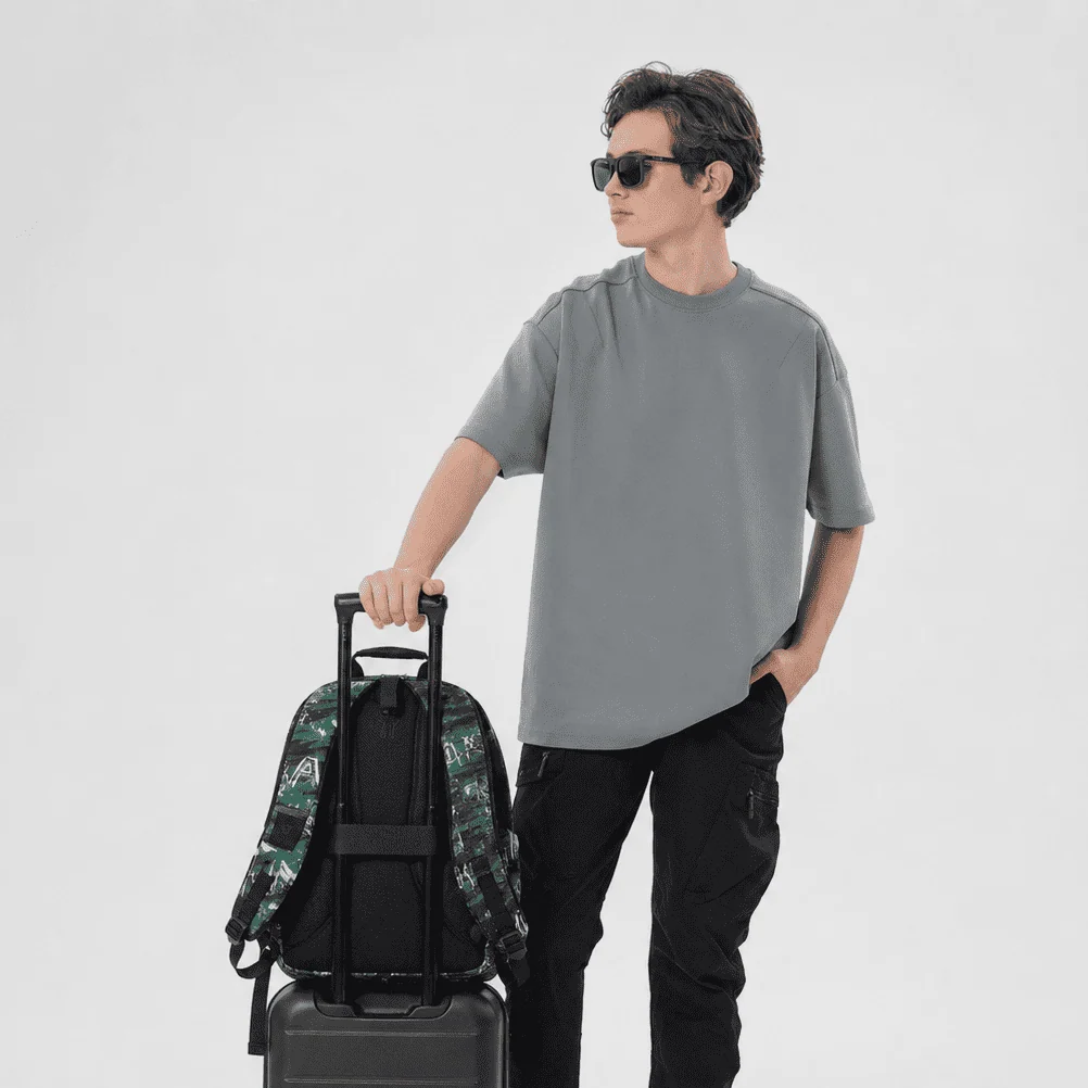 Mochila escolar adaptable a carro Totto Acuareles - Grounge - Imagen 8