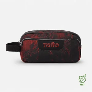 Estuche escolar eco-friendly tres compartimentos Totto Agapec - Bosque digital