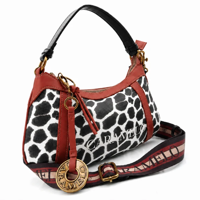 Bolso Baguette con Bandolera Caramelo Roxana