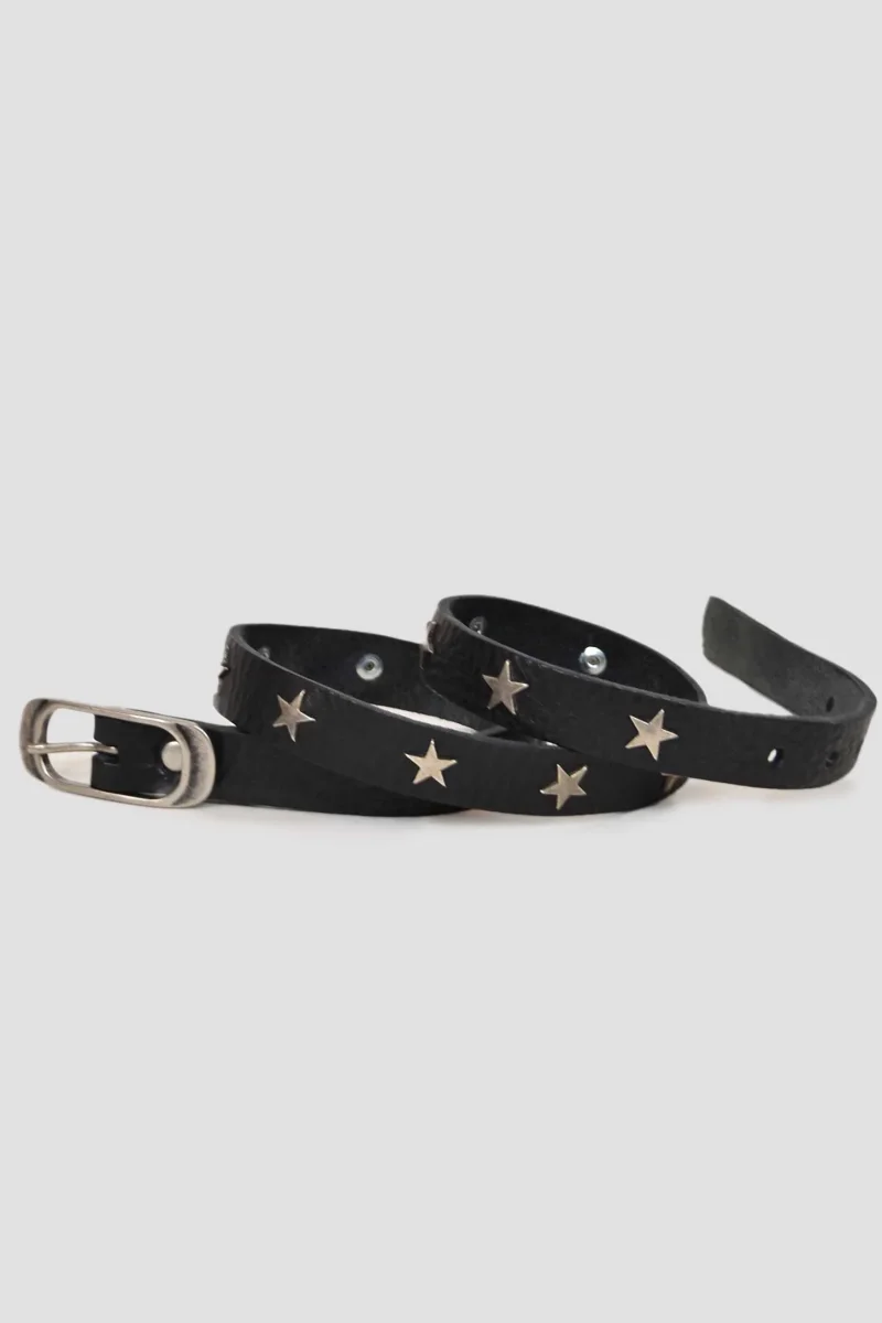 Cinturón piel estrellas negro - Imagen 4