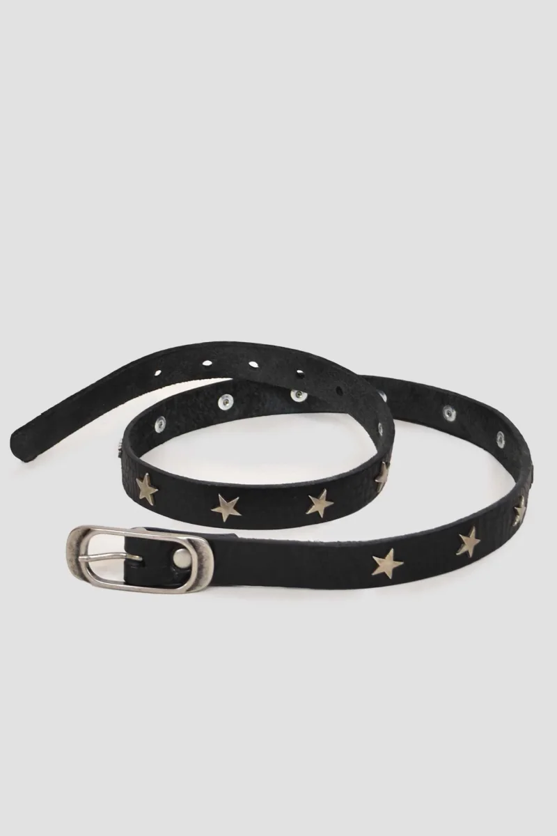 Cinturón piel estrellas negro - Imagen 8
