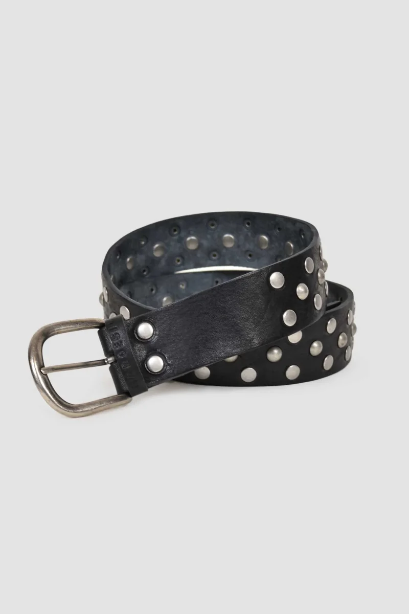Cinturón piel tachuelas negro - Imagen 8